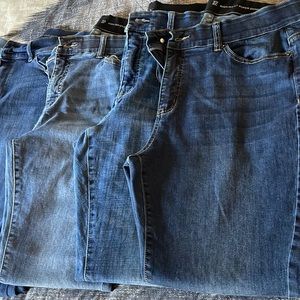 New York & Company Light Wash High Waist Denim Legging